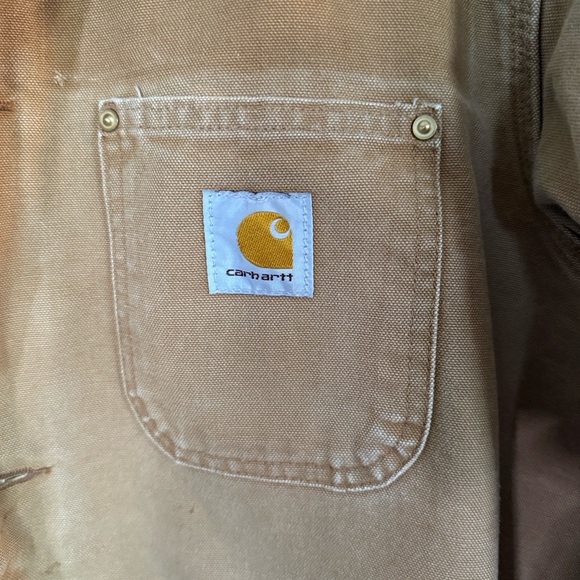 Carhartt Tan Jacket with Brown Corduroy Collar - Picture 8 of 8
